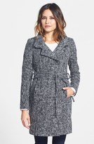 Thumbnail for your product : T Tahari Tahari 'Izzy' Belted Tweed Coat (Online Only)