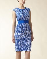 Thumbnail for your product : Jaeger Silk Abstract Spot Print Dress