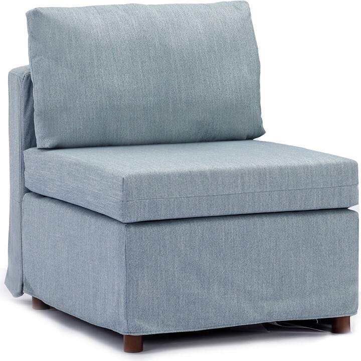 SUNMORYINC Linen Middle Module for Modular Sofa Sectional Sofa Accent