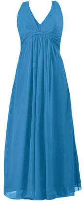 DaisyFormals® Chiffon Dress Long Halter Lady Dress Party Dress (BM414)- Royal Blue