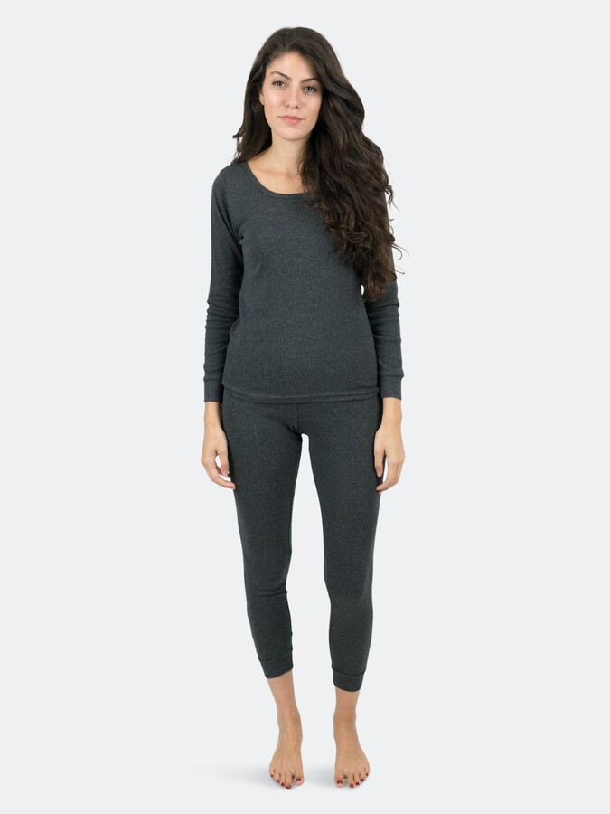 Leveret Womens Solid Dark Grey Pajamas - ShopStyle