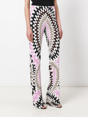 Emilio Pucci printed flared trousers - women - Silk/Viscose - 40