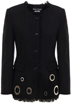 Thumbnail for your product : Boutique Moschino Eyelet-embellished Wool-blend Bouclé-tweed Jacket