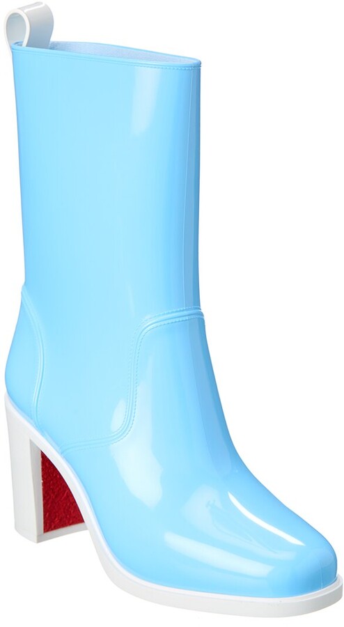blue pvc boots