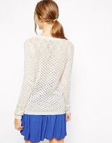 Thumbnail for your product : Vila Molecular Long Sleeve Open Knit Sweater