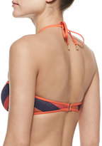 Thumbnail for your product : Marc by Marc Jacobs Striped Bandeau Halter Bikini Top