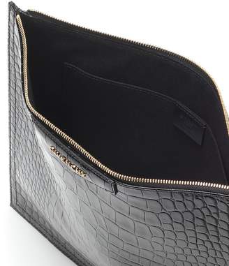 Givenchy Antigona croc-effect leather clutch