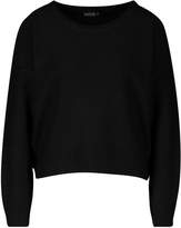Thumbnail for your product : boohoo Boxy Scoop Neck Jumper