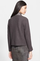 Thumbnail for your product : Fabiana Filippi Crop A-Line Jacket with Leather Collar