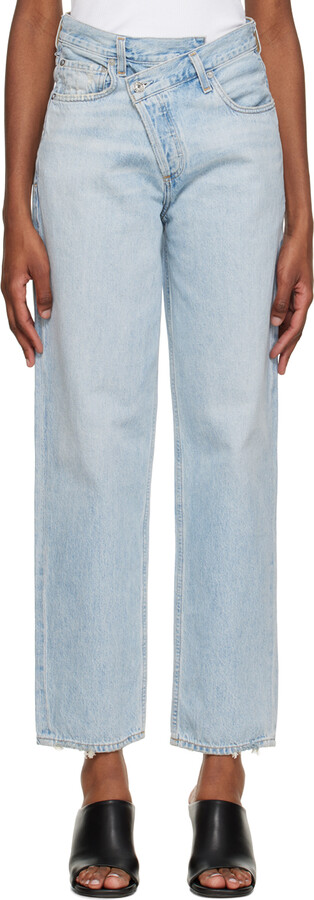 AGOLDE Blue Criss Cross Upsized Jeans - ShopStyle