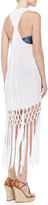 Thumbnail for your product : Milly Featherweight Fringe-Hem Racerback Coverup