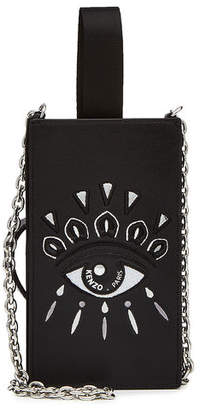 Kenzo Embroidered Shoulder Bag with Chain