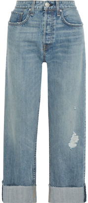 Rag & Bone Maya Distressed High-rise Straight-leg Jeans