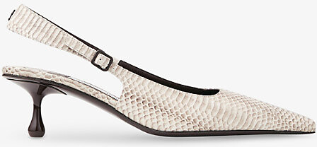 Jimmy Choo Womens Roccia Amel 50 Slingback Leather Heeled Courts Eur 36 / 3 Uk Women