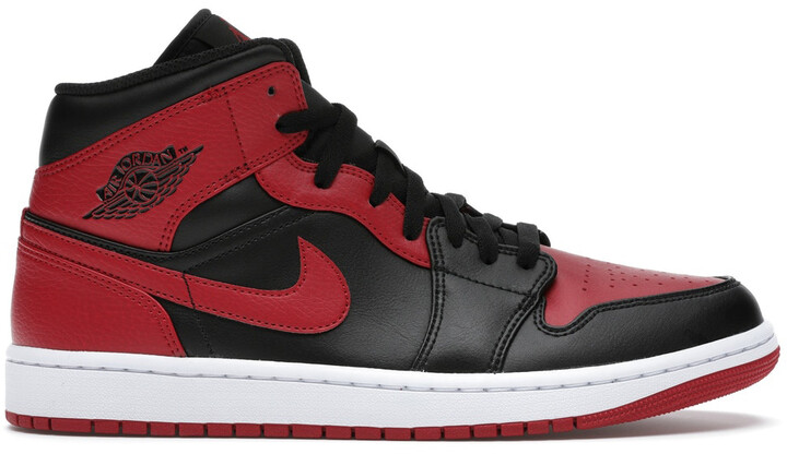 Jordan Nike 1 Mid Banned Sneakers Size EU 37.5 US 5Y - ShopStyle
