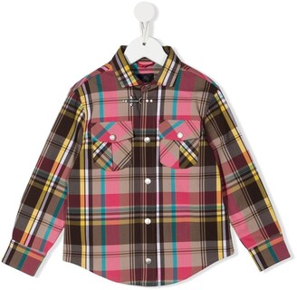 Edjude Baby Boys Girls Plaid Shirt Little Big Boys Girls Casual Long Sleeve Button Down Top Shirt Clothes with Pocket