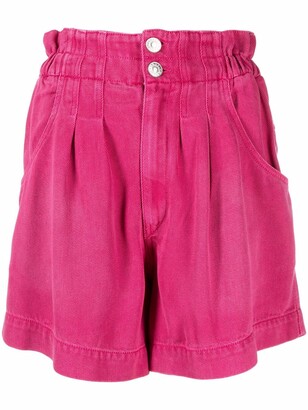 high waisted elastic shorts