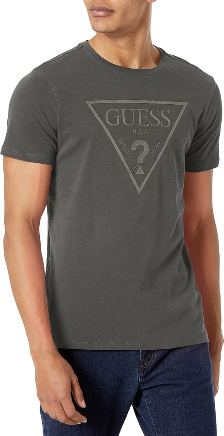 GUESS Men's Esentials Short Sleeve Embroidered Logo Tee - ShopStyle T-shirts