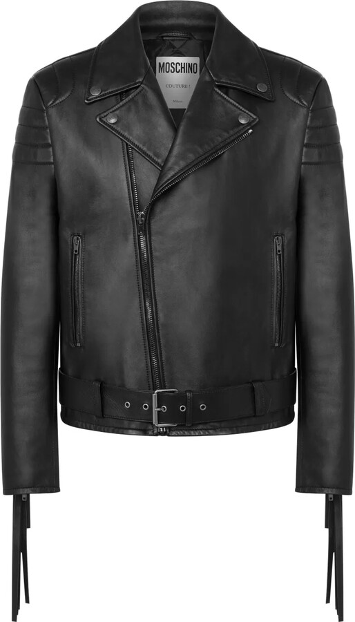 MOSCHINO レザージャケット Moschino Biker Jackets for Men - Shop Now on FARFETCH