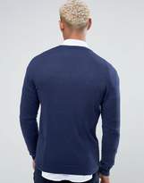 Thumbnail for your product : Jack Wills Seabourne Cashmere Mix Crew Neck Jumper In Navy Marl