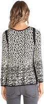 Thumbnail for your product : Velvet by Graham & Spencer Hayden Snow Leopard Jacquard Sweater