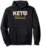 Thumbnail for your product : Keto Because Bacon Diabetes Food Distressed Hoodie