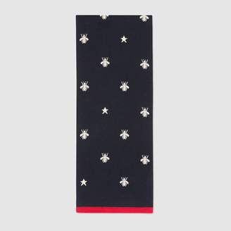 Gucci Bees and stars wool scarf