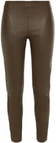 Thumbnail for your product : Vince Cropped Stretch-leather Leggings