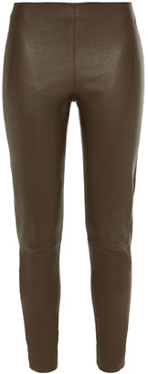 Vince Cropped Stretch-leather Leggings