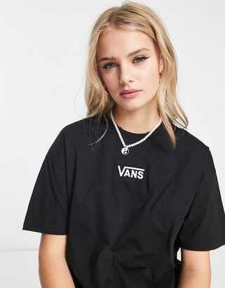 Vans Flying V oversized t-shirt in black - ShopStyle