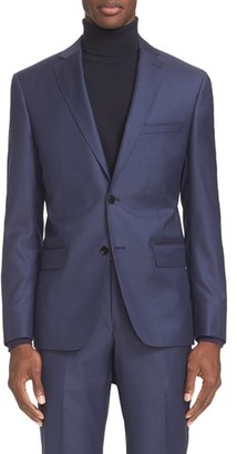 John Varvatos Men's Trim Fit Solid Wool Suit