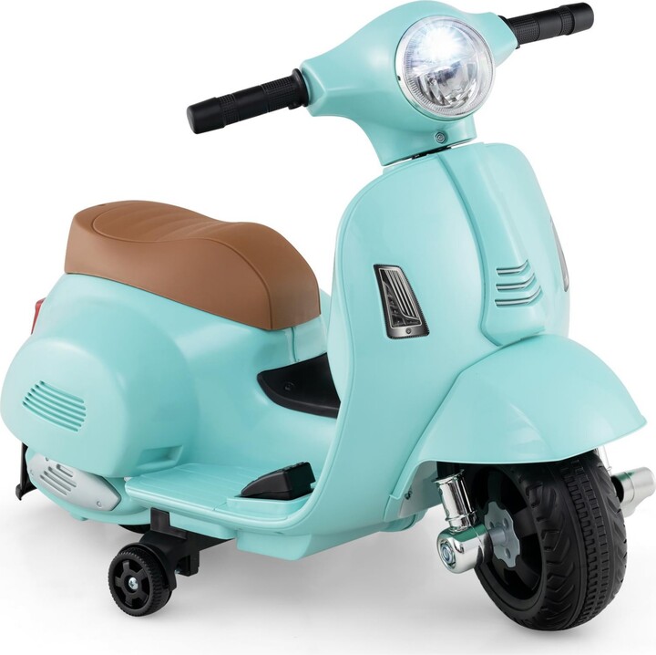 Slickblue Kids Ride on Motorcycle Licensed Vespa with Led Headlight and Horn