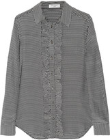 Thumbnail for your product : Equipment Blake houndstooth washed-silk shirt