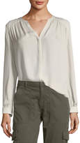 Thumbnail for your product : Joie Yaritza Split-Neck Silk Top