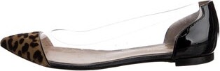 Gianvito Rossi Patent Leather Animal Print Flats
