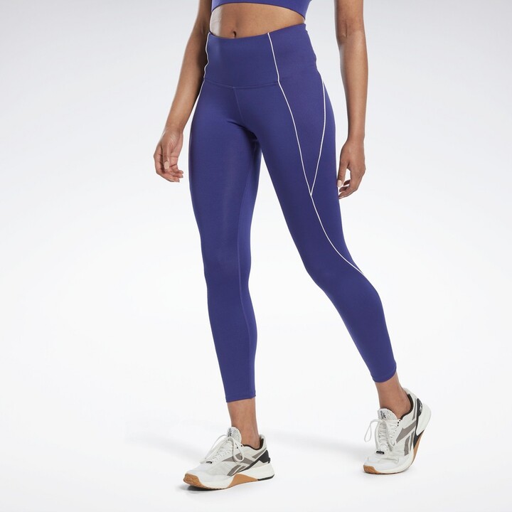 Reebok Workout Ready Ribbed High-Rise Leggings Womens Athletic