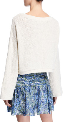 Ramy Brook Maxwell Cropped Long-Sleeve Top
