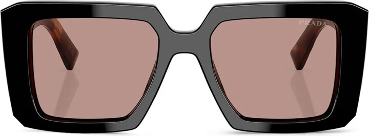 Prada Eyewear Tortoiseshell-Effect Square Sunglasses