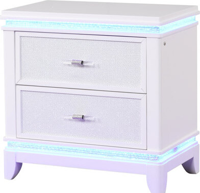 Hokku Designs 2 Nightstand In Milky White With Modern Elegance White Enhancing Bedroom Storage