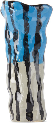 Ottolinger SSENSE Exclusive Blue & Beige Slim Vase
