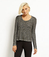 Thumbnail for your product : Eileen Fisher Metallic Open-Stitch Box Top