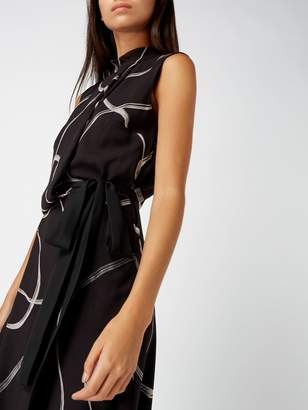 Linea Leonie Swirl Print Tie Side Dress