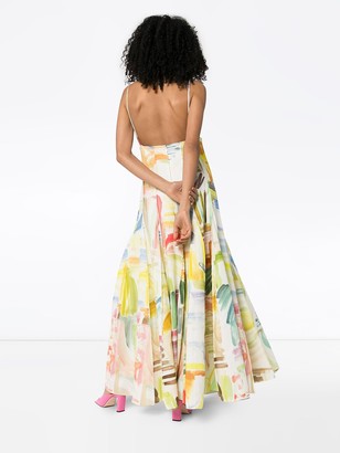 Rosie Assoulin Million Pleats printed maxi dress