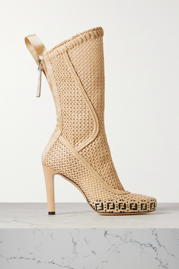 fendi print boots