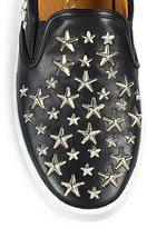 Thumbnail for your product : Jimmy Choo Demi Star-Studded Leather Slip-Ons