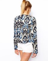 Thumbnail for your product : MANGO Printed Quilted Embellished Trim Jacket