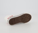 Thumbnail for your product : Converse Hi Youth Trainers Vintage White University Red Black Heart