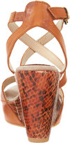 Thumbnail for your product : Barneys New York Stamped Platform Wedge Sandal