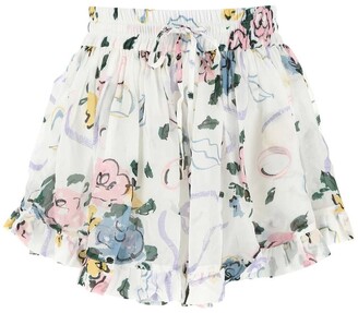 Alessandra Rich Floral Print Shorts