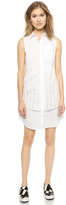 Thumbnail for your product : Derek Lam 10 Crosby Shirtdress with Grid Trim